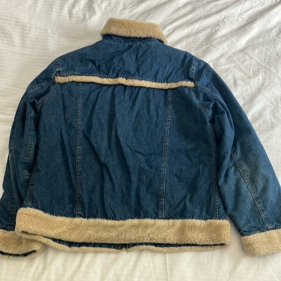 Reitmans sherling (faux) Denim Jacket with Cream Lining size large women’s - Picture 6 of 16